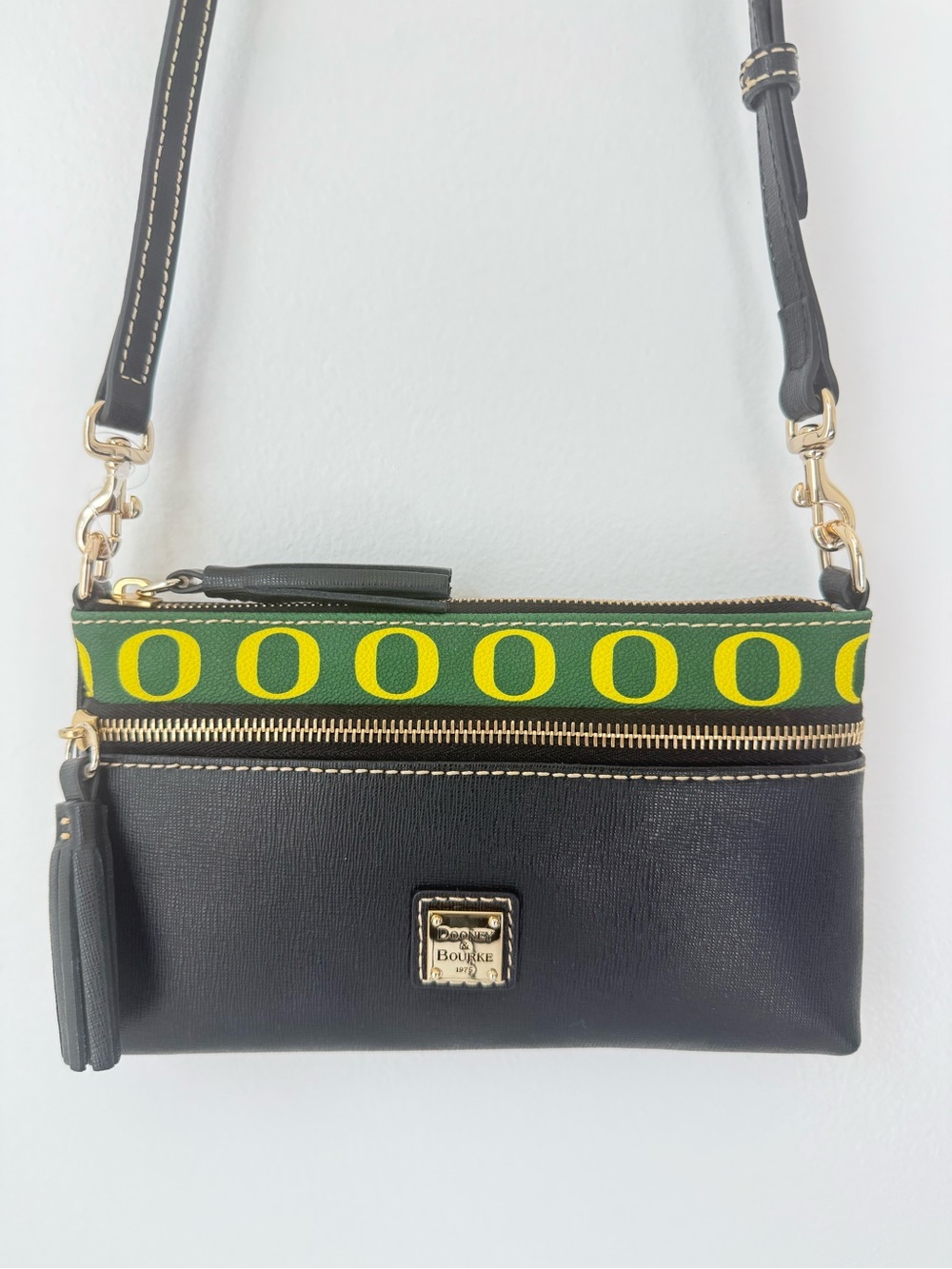 Dooney & Bourke Oregon Ducks Triple-Zip Crossbody Purse
